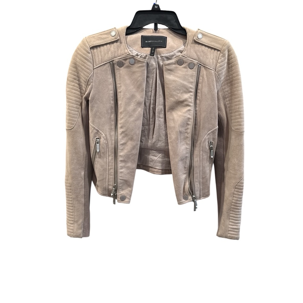 BCBGMaxAzria Beige Leather Jacket